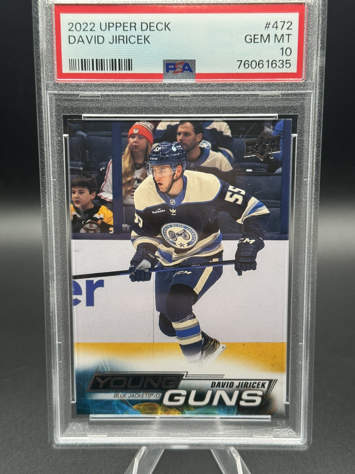 Upper Deck 2022-23 Series 2 Young Guns PSA 10 #472 David Jiricek