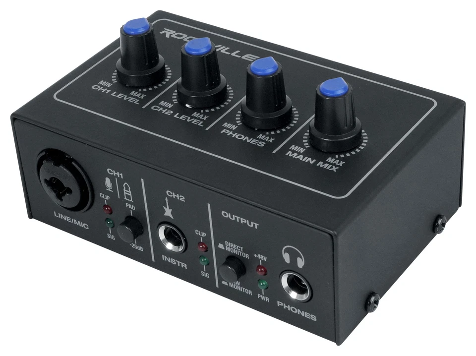 Rockville ROCK-U MINI USB Computer Recording Interface 24 Bit 192Khz Home Studio - Image 2 of 4