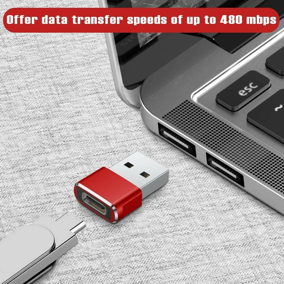 USB C Female to USB Male Adapter 2Pack,Type A Charger Cable Power Converter - Image 4 of 4