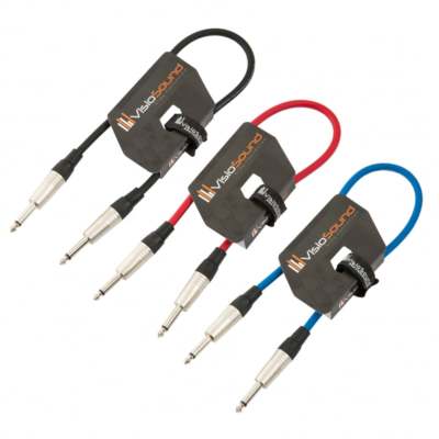 3 x Gitarrenblei 6,35 mm Mono-Buchse auf Buchse/Instrumentenkabel/3 Farben/3er-Pack