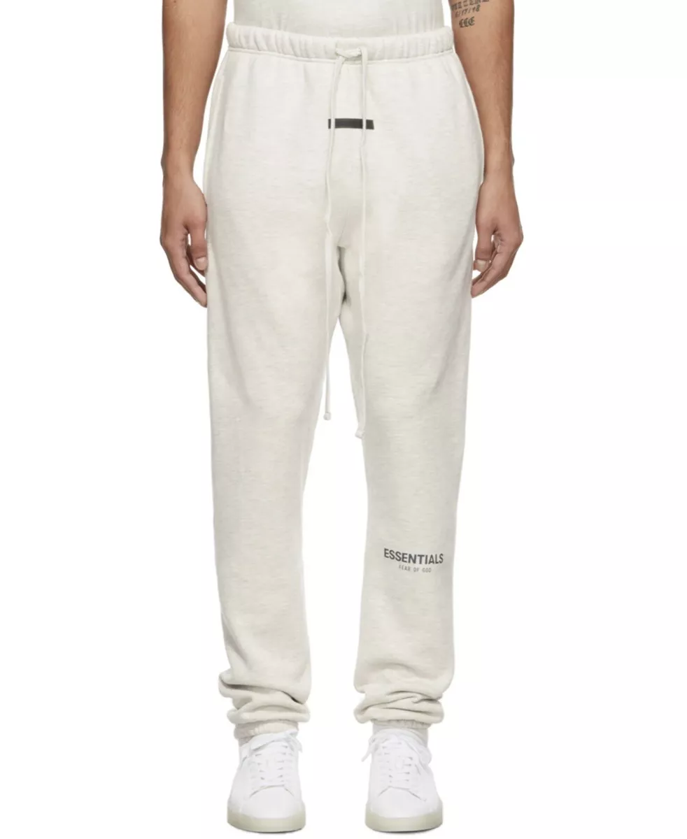 Fear Of God Essentials Ssense Exclusive Oatmeal Fleece Lounge Pants Men’s  Size M