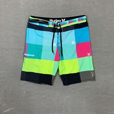 Hurley Phantom Board Shorts Mens Size 37 10" Inseam Multicolor Swim Trunks Beach