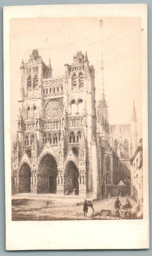 Photo CDV Vintage - Cathédrale Notre-Dame De Rouen - Photographe Witz Circa 1882 - Occasion