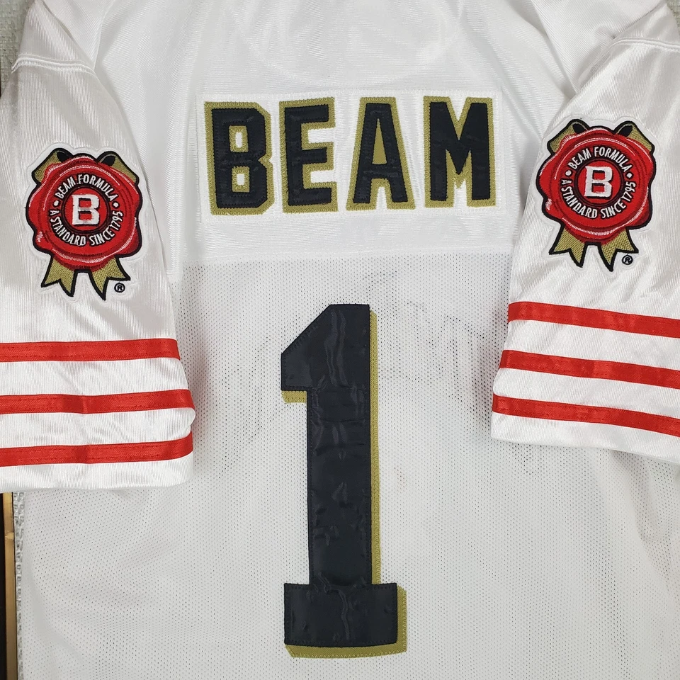 Camiseta de fútbol para hombre Jim Beam talla grande malla blanca destilería de whisky #1 Bourbo Foto 4 de 4