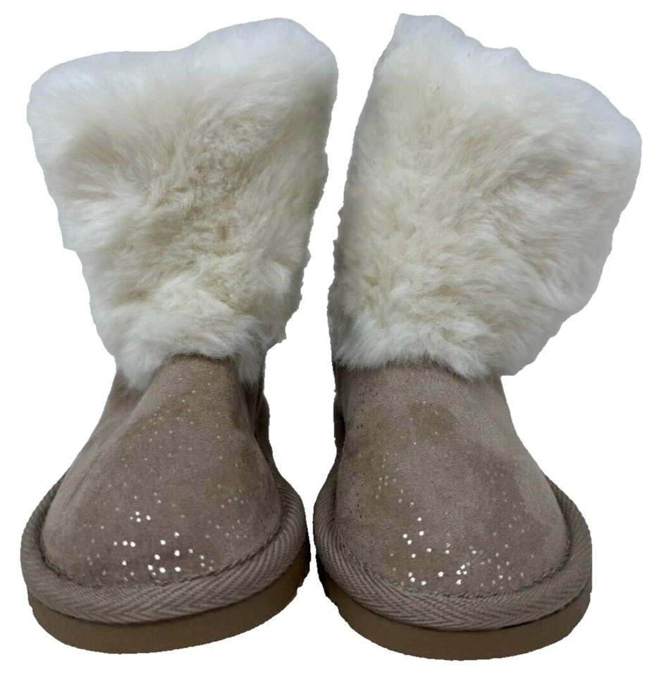 Canyon River Blues Toddler Girl's Emeri Zip Up Fuzzy Boots Lt.Brn Size:7 88C - Image 3 of 4