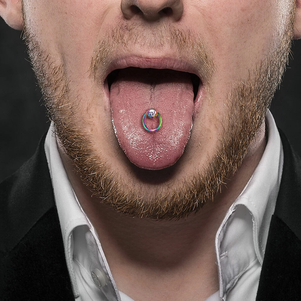 Clear cheap tongue ring