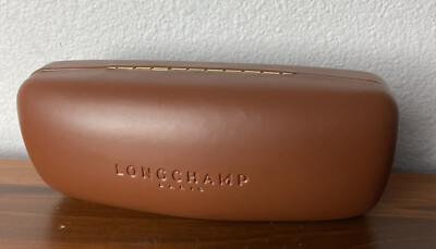 Longchamp Paris Brown Hard Sided Clam Shell Sunglasses 