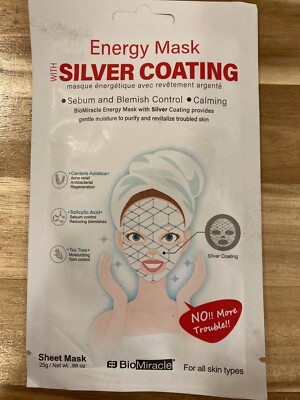 BioMiracle Energy Mask w/ Silver Coating Salicylic Acid Blemish Control