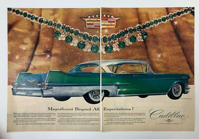 1957 Cadillac Magnificent Beyond All Expectations Jewel Winston Vintage Print Ad