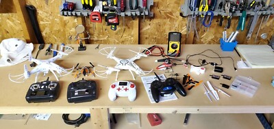 Lot of 4 Quad Helicopter Eflite Blade MSR King Syma X5SW Helimax 1SQ no battts