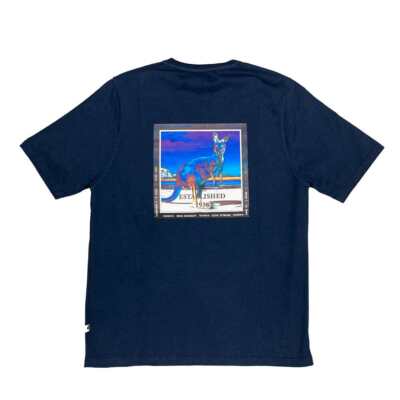 NEW KANGOL T-shirt TEE ESTABLISHED Male L Blue - KAS23-TSH13-139-L