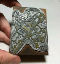 Vintage Letterpress Printing Block Airplane Pilot Packages