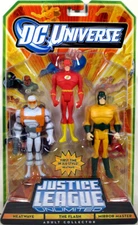 Justice League Unlimited 3-Pack HEATWAVE THE FLASH MIRROR MASTER Figure Set NEW!