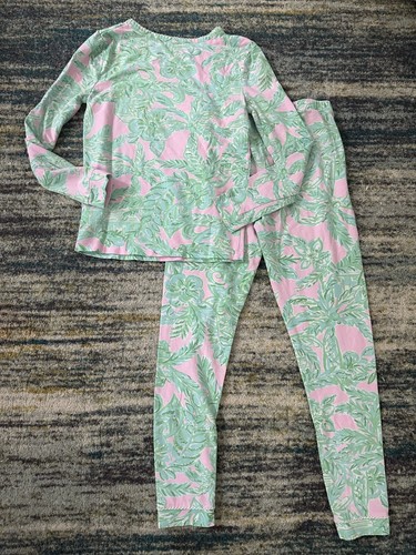 LOT of 2 Lilly Pulitzer Sammy PJ Set Girls Sz 10 "Ruff Night" "Pink Sands" - Picture 7 of 7