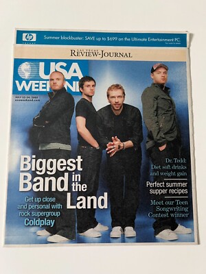 COLDPLAY * CHRIS MARTIN July 22 - 24 2005 USA WEEKEND MAGAZINE ...