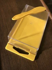 VTG Plastic Cheese or Butter Keeper Server with Locking Lid and Spreader Knife