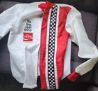 Vtg Coca Cola Checkered Racing Jacket 70s Nylon Sz M Never Worn Bright White