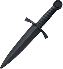Cold Steel Black Santoprene Medieval Training Dagger 16.375 Rubber Knife 92RDAG