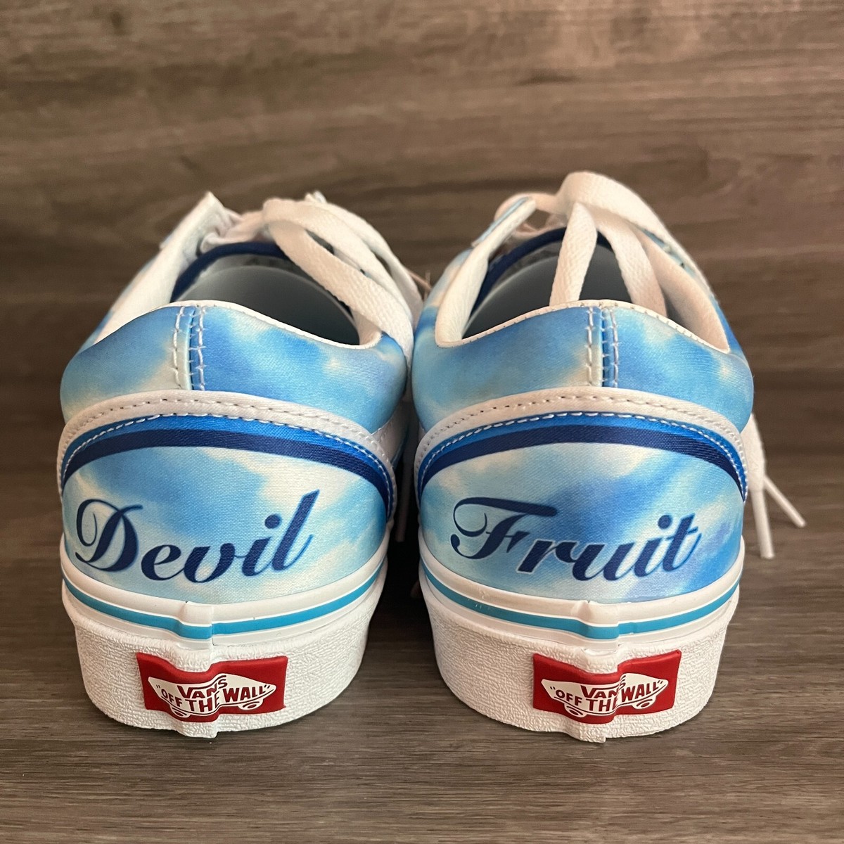 VANS x One Piece Old Skool-Women\'s 8.5/Mens 7-Devil Fruit-Blue Anime Skate Shoes Vans One Piece x Old Skool  main image 2