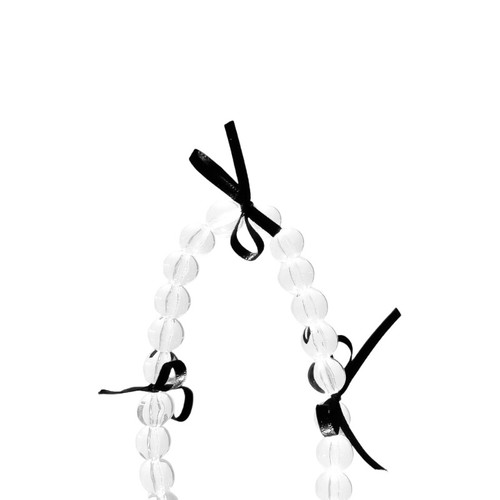 Lovely Transparent Heart and Bows Tie Necklace for Party Outfit Enhancement - Picture 9 of 10