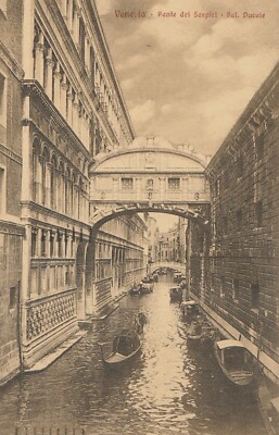 Postcard Venezia, Ponte dei Sospiri 1924
