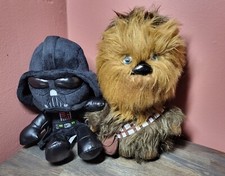 Star Wars Darth Vader 2021 and Talking Chewbacca 2011 9 inch Plush Lot 