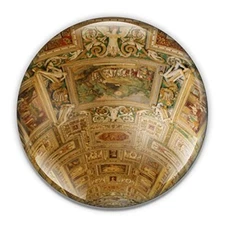 Vatican Gallery of Maps Gallery Paperweight in Gift Box, 3 Inch Crystal Dome,
