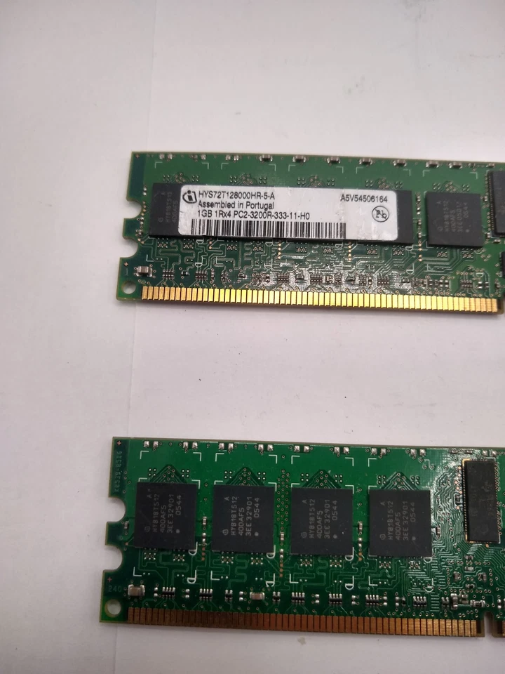 Pair (x2) - INFINEON PC2-3200R 1GB DDR2 400MHZ RAM SERVER MEMORY - Image 2 of 3