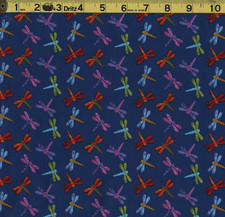Dragonfly Fabric 100 Cotton Marblehead Butterflies Are Free Fabric By the Yard