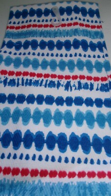 FULL UNCUT PATRIOTIC  RED ,WHITE ,BLUE Print Cotton Kitchen Dishtowel