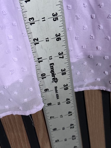 Zara Dress 13 / 14 Girls Purple Tiered Texture Midi Sheer Ruffle Trim - Picture 5 of 9