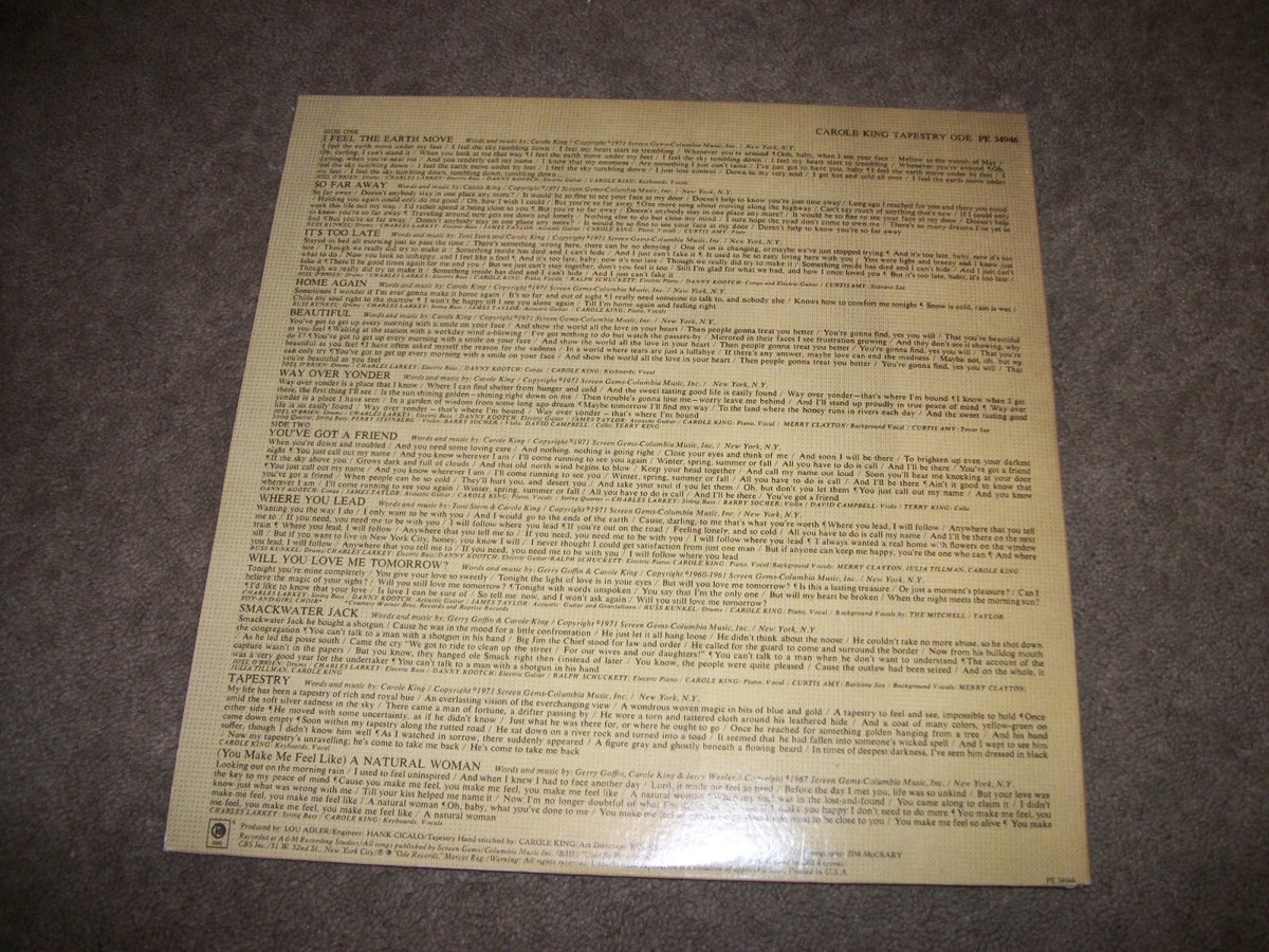 Carole King Tapestry LP - PE 34946 Record Gatefold - NM VINYL | eBay