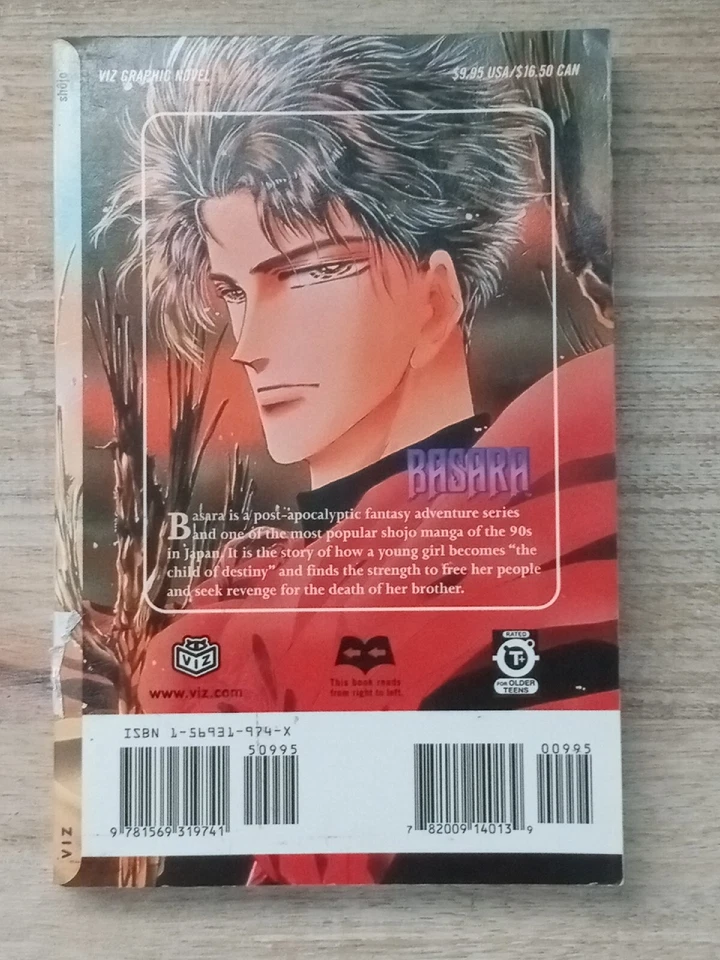 Basara 1 Manga Novela Gráfica Fantasía Romance Viz Acción Yumi Tamura Basara Foto 3 de 4