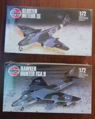 Airfix 1/72 Gloster Meteor III 02038 & Hawker Hunter FGA.9 02073 Models