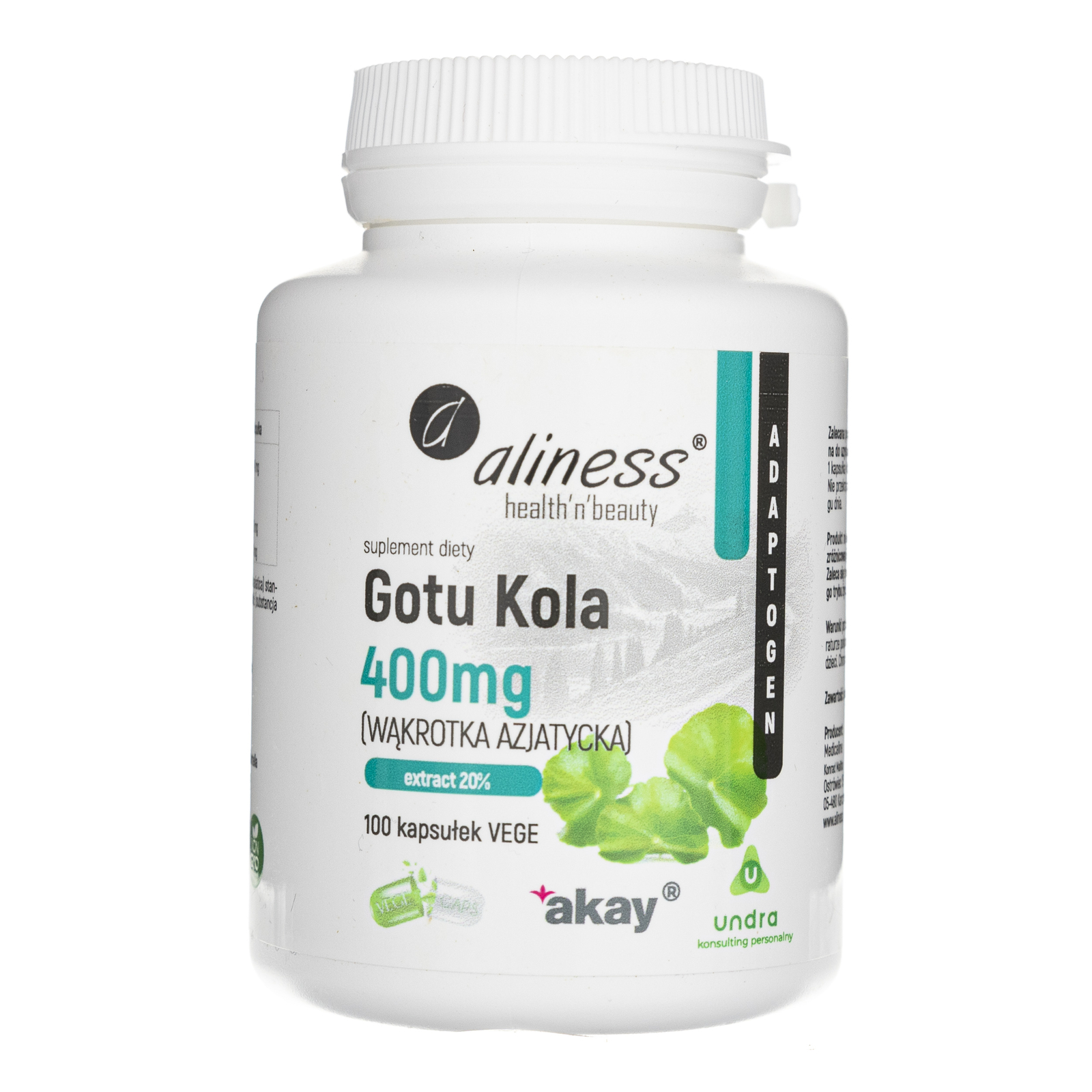 Aliness Gotu Kola (Centella asiatica) 400 mg, 100 capsule