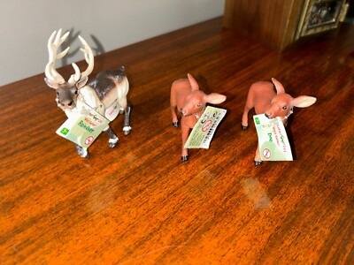 Wild Safari Ltd Reindeer and 2 Does - Set of 3 New With Tags