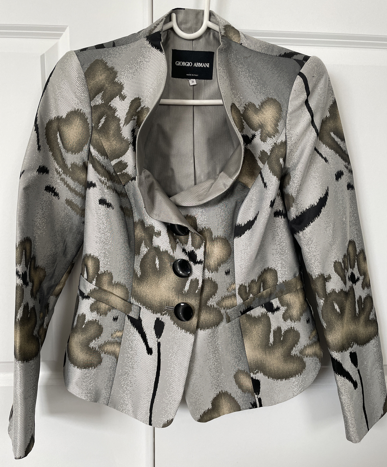 Women’s Giorgio Armani RARE Silk Organza Blazer Sz 36 TG 38 image 6
