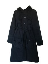 Genuine Kenzo Black Parka Jacket Coat Mac Waistcoat 36 8 S