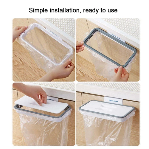 Door Hanging Attach-A-Trash Removable Kitchen Cupboard Rubbish Bag Holder - Picture 10 of 10