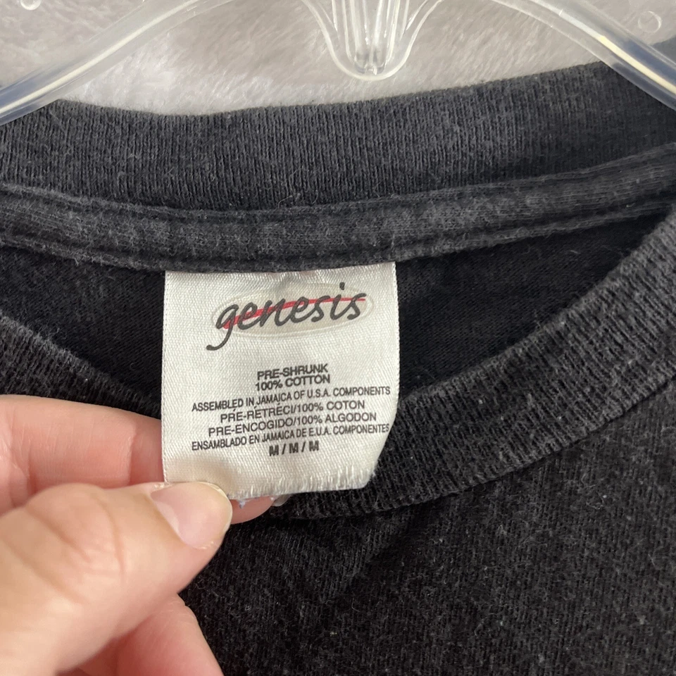 Camiseta Genesis vintage adolescente média destino do Alasca estampa completa preta manga curta - Imagem 4 de 4