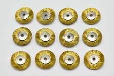 1" Unmounted Straight Brass Brushes 3/32" Hole Jewelry Metal Polish Rotary