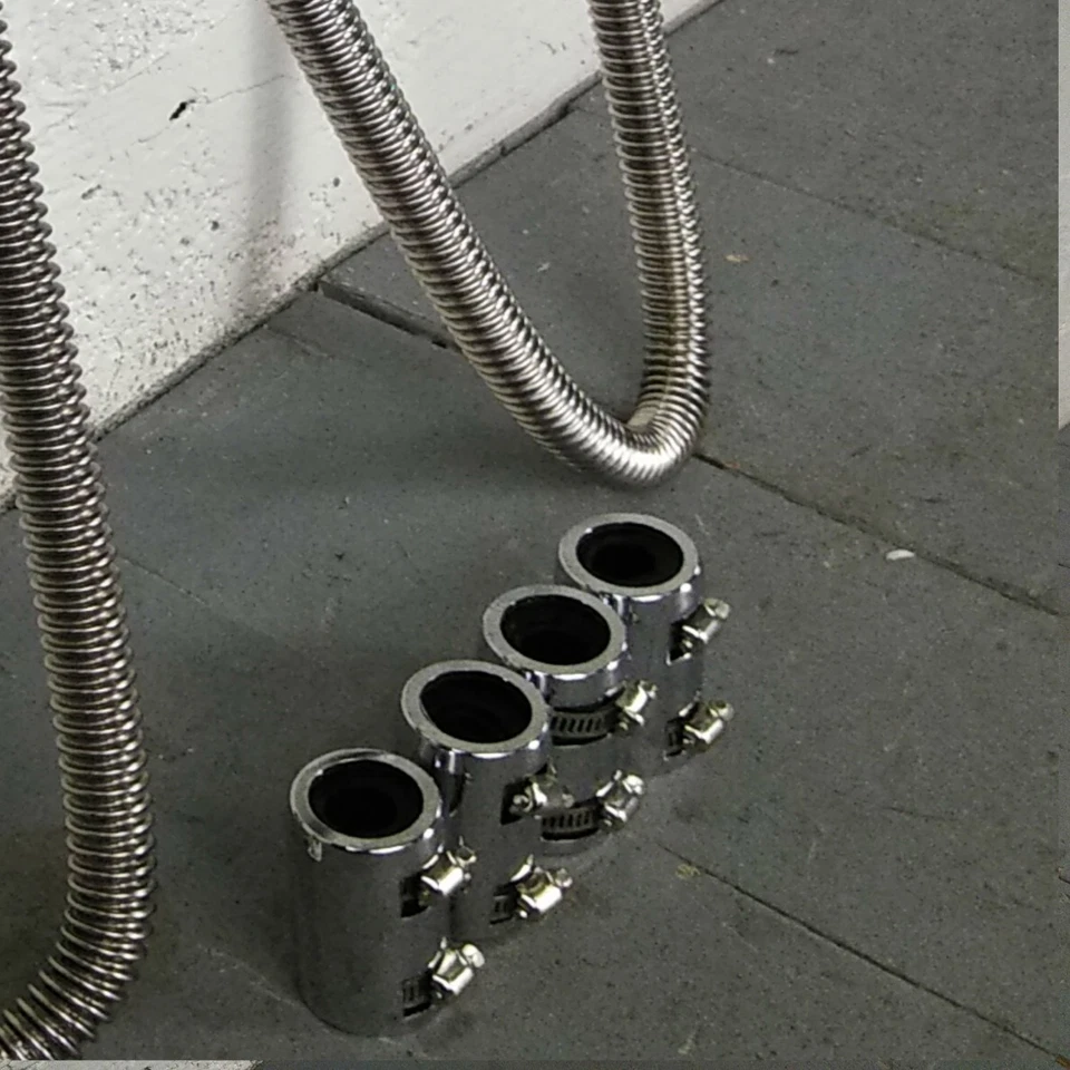 福特 FE Motor 48 英寸加热器软管套件 SS 全新抛光镀铬热杆定制杆 — 第 3/4 张图片