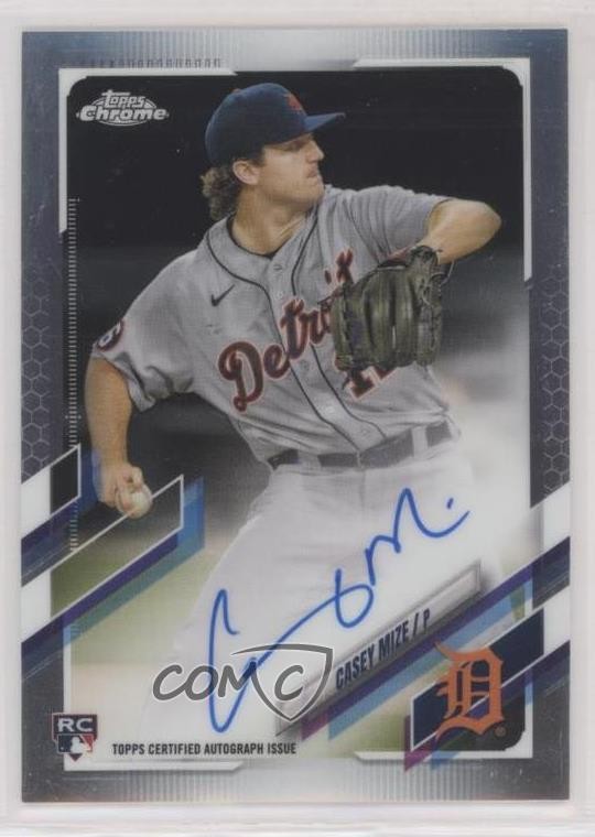 2021 Topps Chrome Rookie Auto Casey Mize #RA-CM Auto RC 0f5t