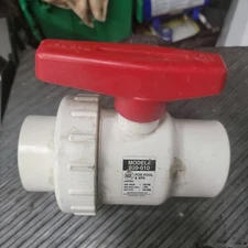 Praher 2" SCH 80  Union Ball Valve Socket Slip Red or Blue Handle 200-010