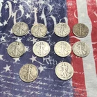 New ListingLiberty Walking Silver Half Dollars Lot of 10 Circulated US Coins