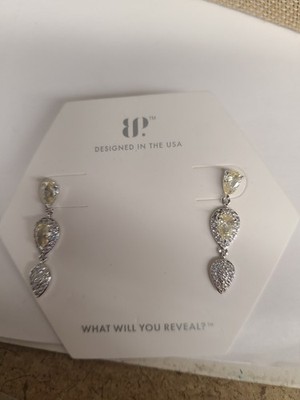 Bomb Party Earrings - RBP5891 The Thrill of the Day Lemo  CZ/Rhodium Plating 