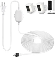 ALERTCAM Weatherproof Power Cord for Spotlight Cam Plus/Pro (Battery), White 