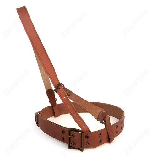WWII China KMT Army Armed Band Sam Brown Belt Leather Fit For85-110cm Waist-1332