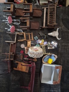 Lotto miniature casa delle bambole vintage