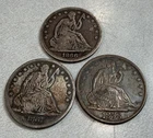 50C Seated Liberty Half Dollars THREE PIECE LOT  AS SHOWN RANDOM YEARS